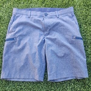 Tommy Bahama Coast Cargo Island Zone Blue Flat Front Shorts Size 33 x 9 Pockets